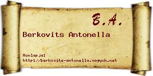 Berkovits Antonella névjegykártya